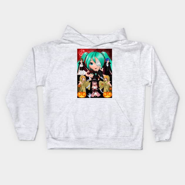 Autumn and Halloween (Vocaloid) Kids Hoodie by gagimas